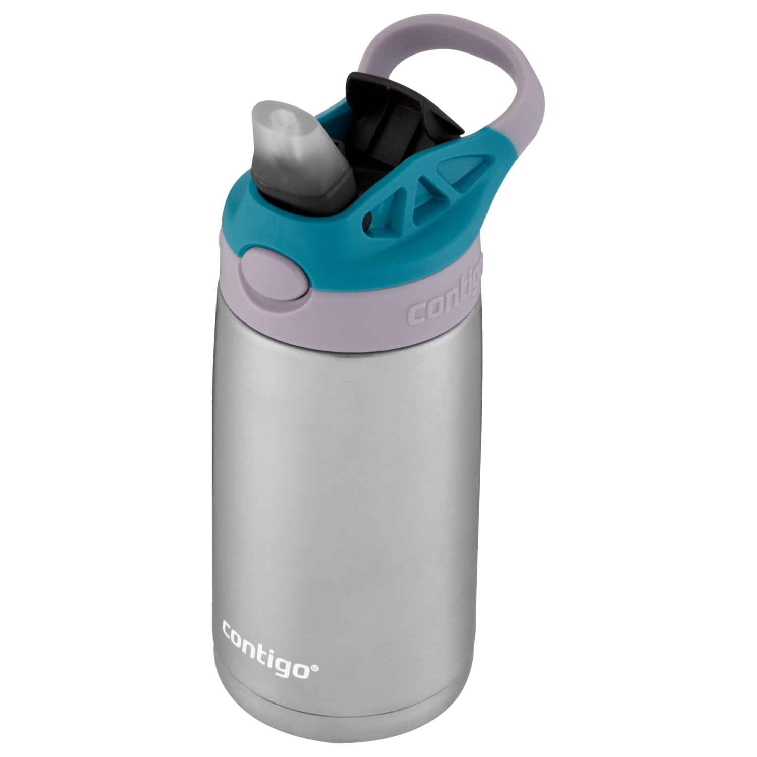 Contigo Kids Stainless Steel Water Bottle with Redesigned AUTOSPOUT Straw Lid Eggplant and Punch, 13 fl oz. Edition-IA8H