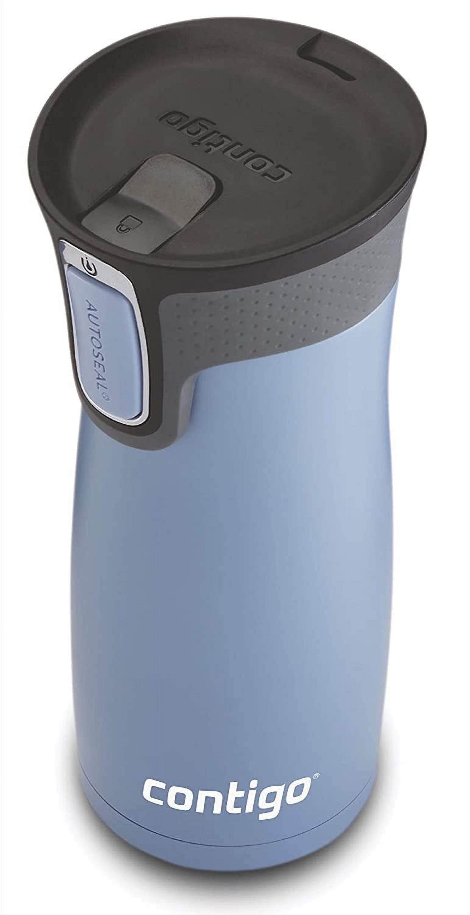 Contigo AUTOSEAL West Loop 2.0 Travel Mug, 16 oz., Stainless Steel with Black Button Edition-XTUM