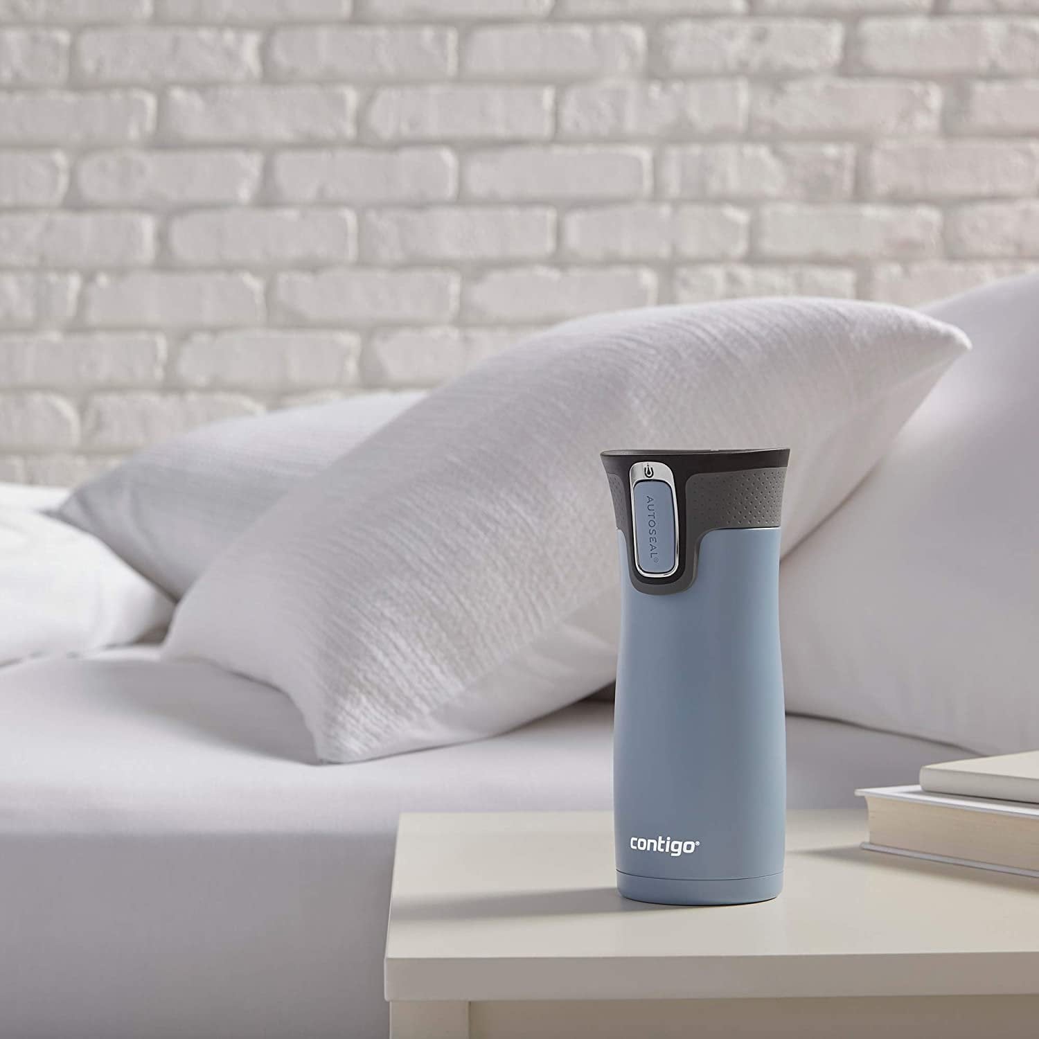 Contigo AUTOSEAL West Loop 2.0 Travel Mug, 16 oz., Stainless Steel with Black Button Edition-XTUM