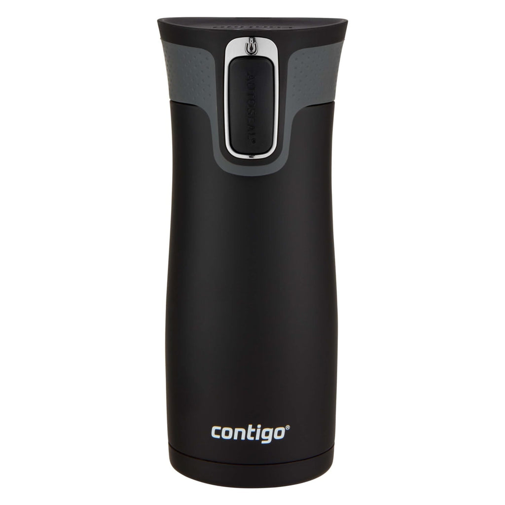 Contigo AUTOSEAL West Loop 2.0 Travel Mug, 16 oz., Stainless Steel with Black Button Edition-XTUM