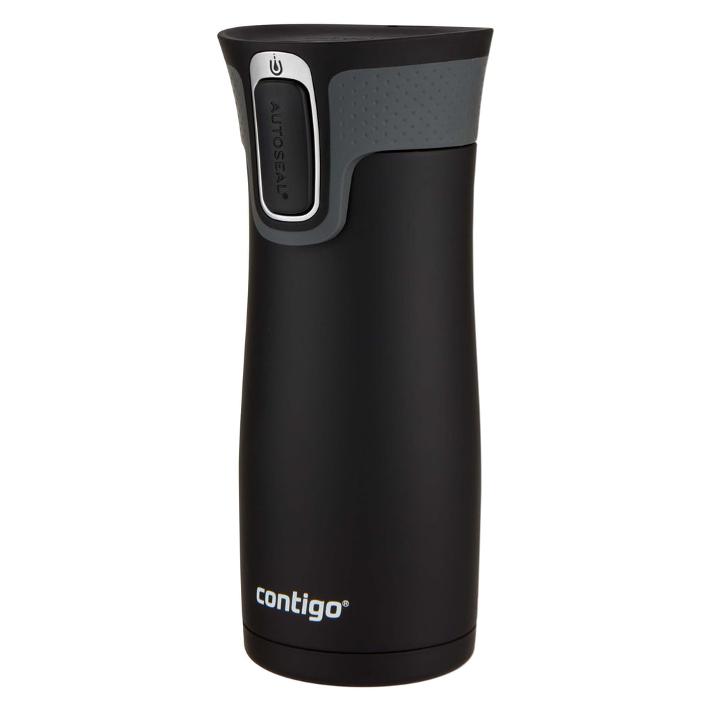 Contigo AUTOSEAL West Loop 2.0 Travel Mug, 16 oz., Stainless Steel with Black Button Edition-XTUM