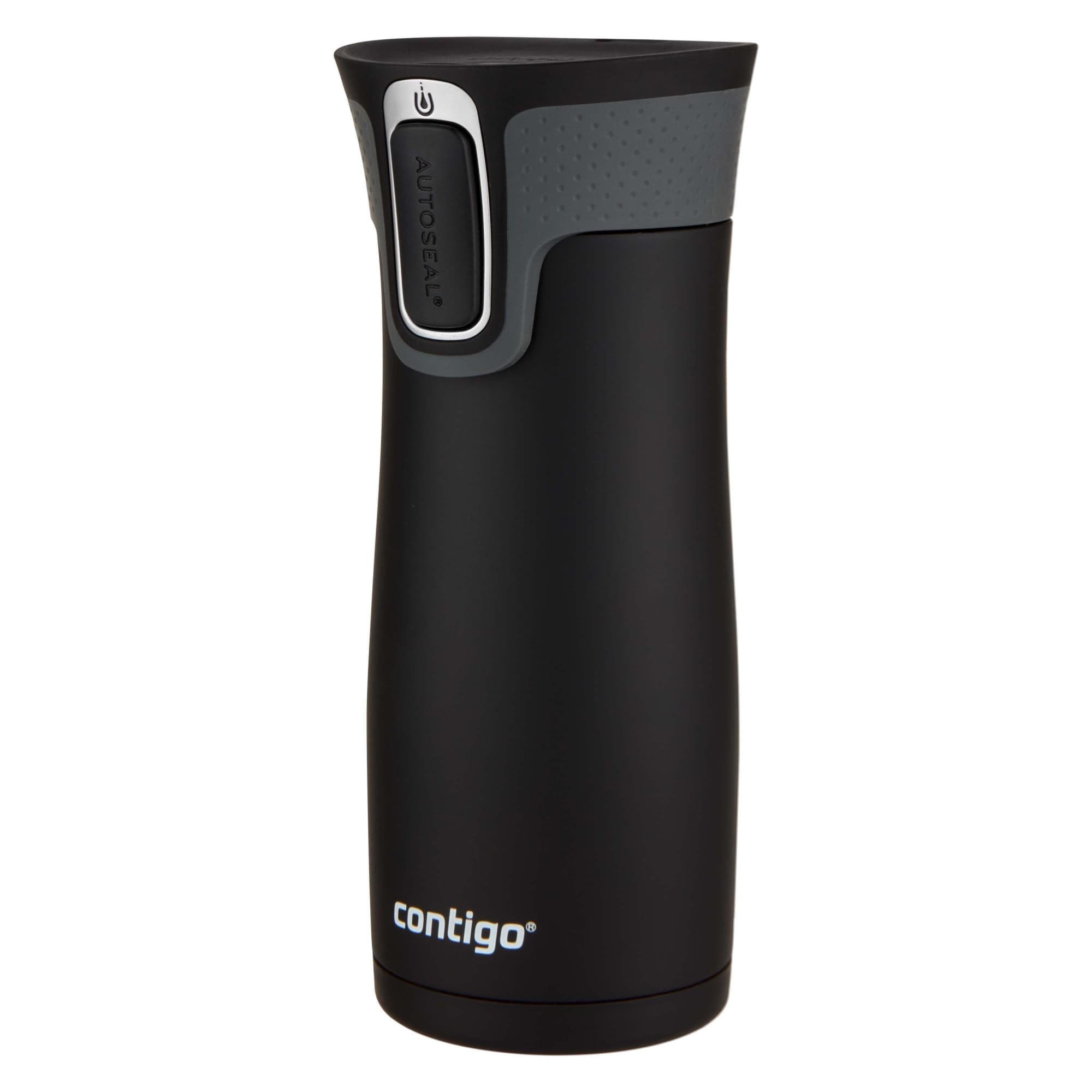 Contigo AUTOSEAL West Loop 2.0 Travel Mug, 16 oz., Stainless Steel with Black Button Edition-XTUM