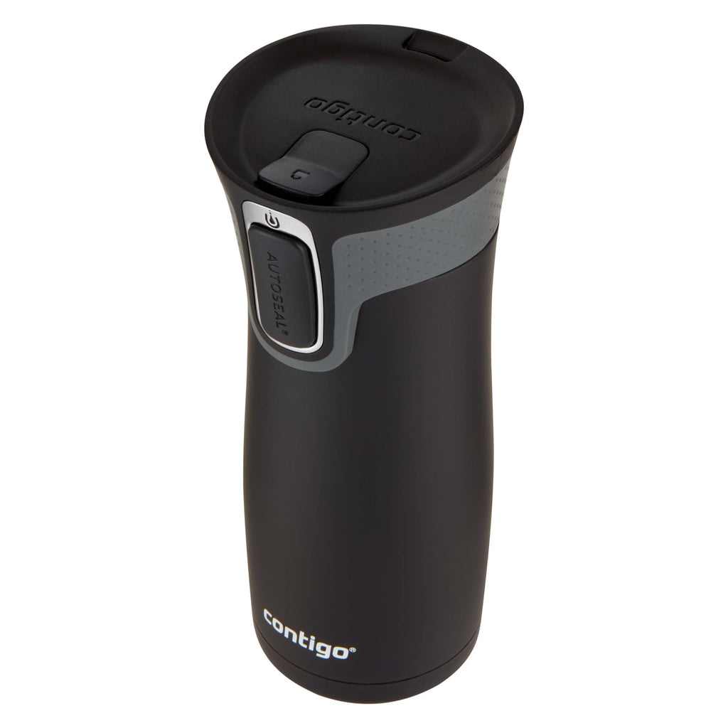 Contigo AUTOSEAL West Loop 2.0 Travel Mug, 16 oz., Stainless Steel with Black Button Edition-XTUM