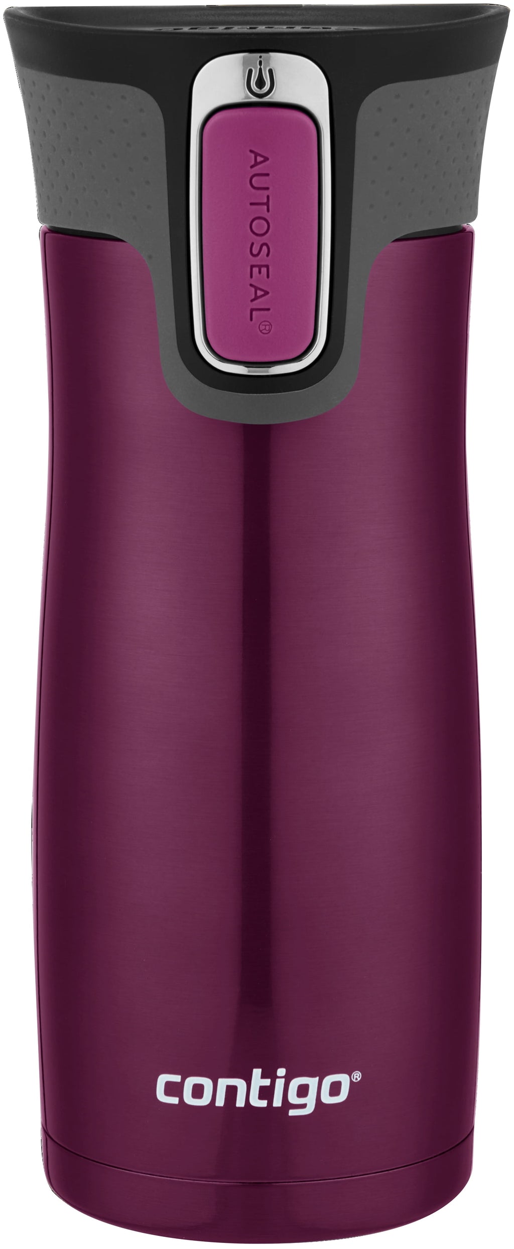 Contigo AUTOSEAL West Loop 2.0 Travel Mug, 16 oz., Stainless Steel with Black Button Edition-XTUM