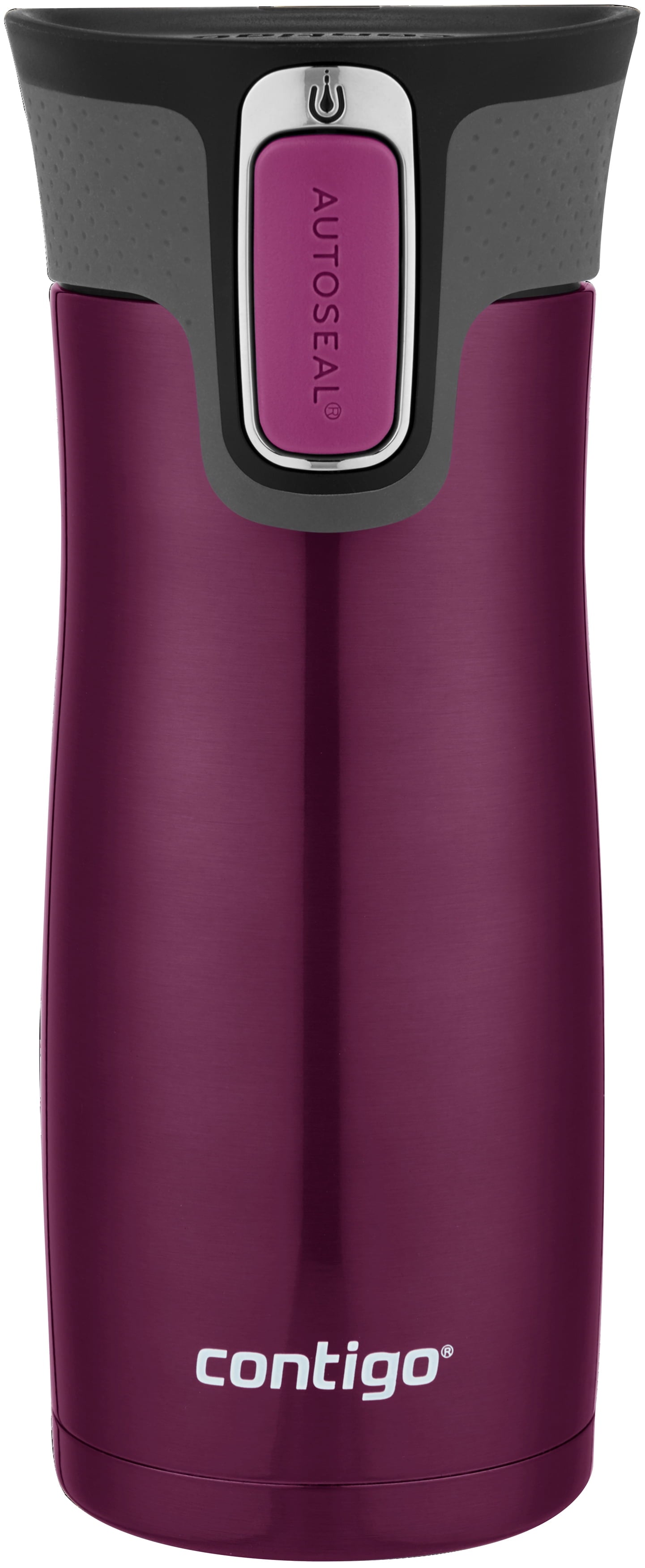 Contigo AUTOSEAL West Loop 2.0 Travel Mug, 16 oz., Stainless Steel with Black Button Edition-XTUM