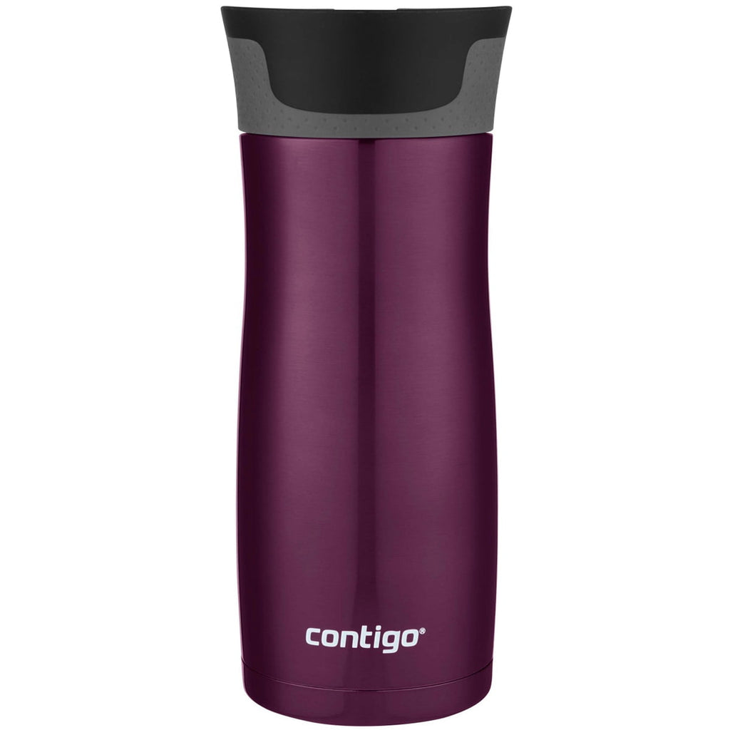 Contigo AUTOSEAL West Loop 2.0 Travel Mug, 16 oz., Stainless Steel with Black Button Edition-XTUM