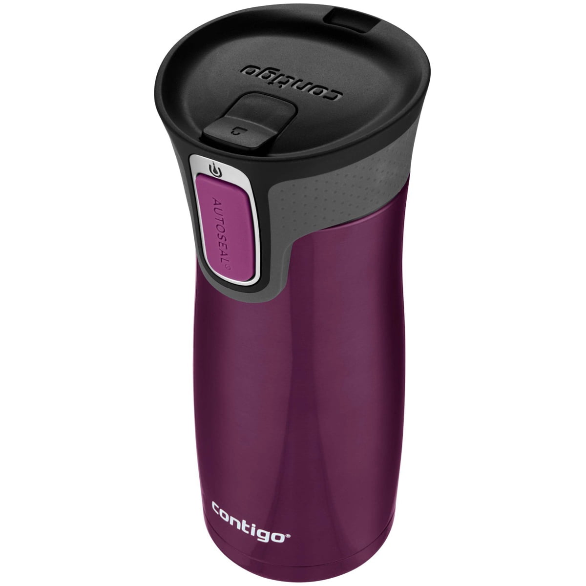 Contigo AUTOSEAL West Loop 2.0 Travel Mug, 16 oz., Stainless Steel with Black Button Edition-XTUM