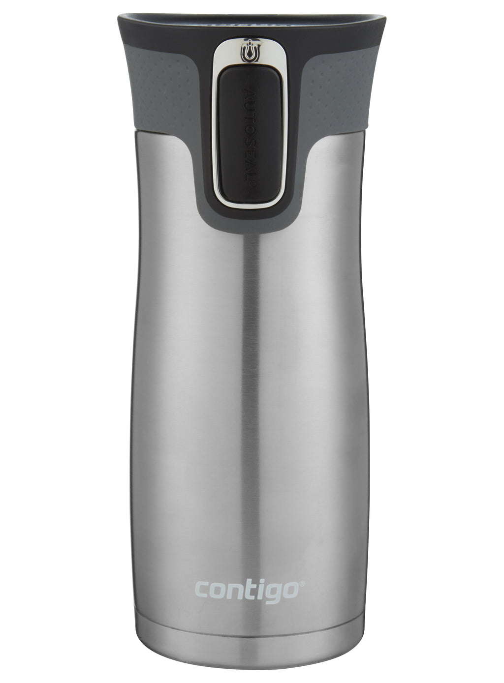 Contigo AUTOSEAL West Loop 2.0 Travel Mug, 16 oz., Stainless Steel with Black Button Edition-XTUM