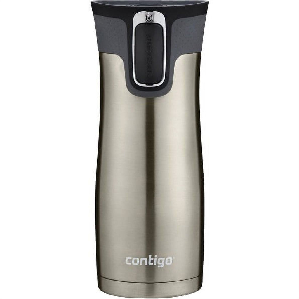Contigo AUTOSEAL West Loop 2.0 Travel Mug, 16 oz., Stainless Steel with Black Button Edition-XTUM