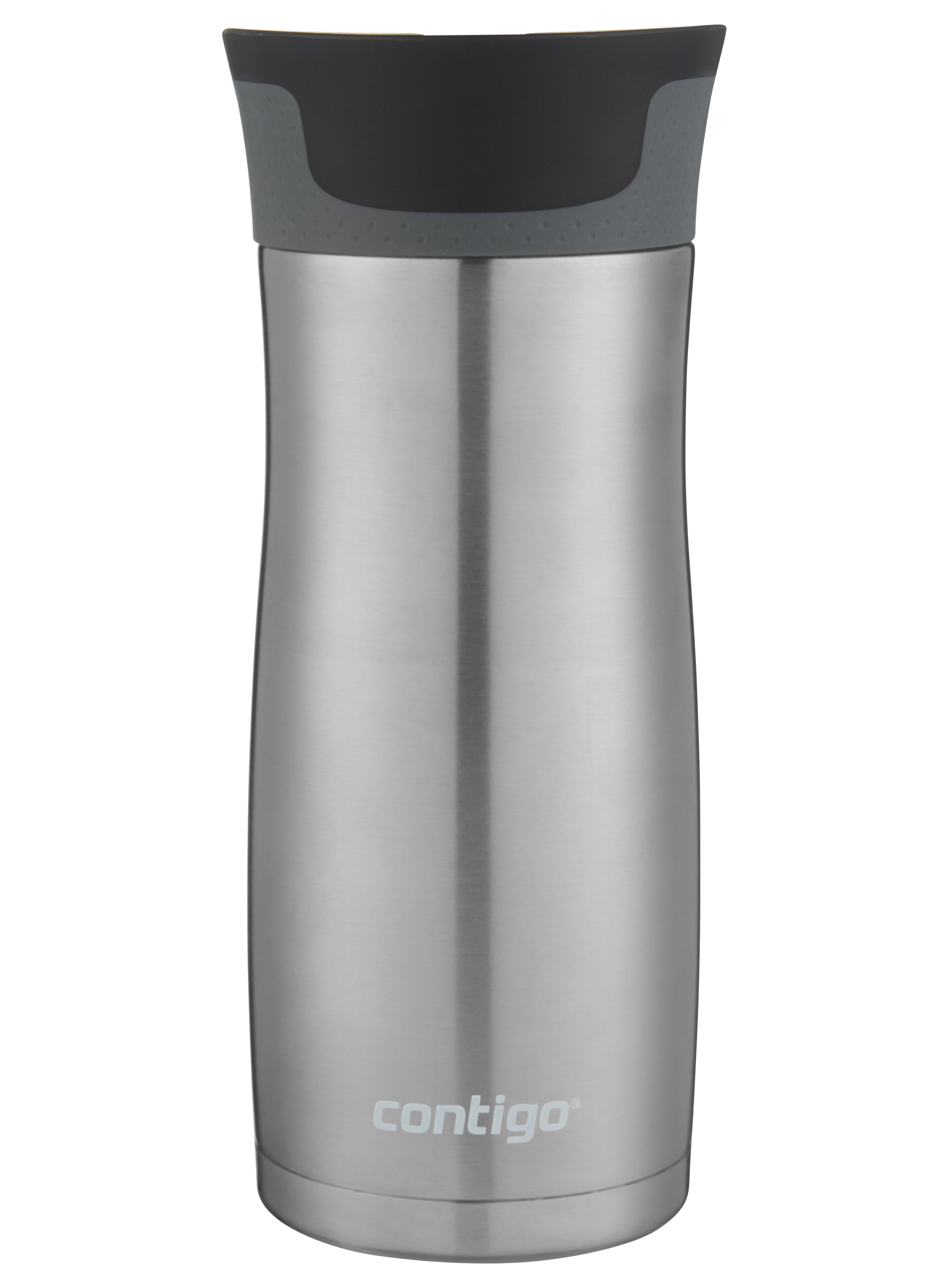 Contigo AUTOSEAL West Loop 2.0 Travel Mug, 16 oz., Stainless Steel with Black Button Edition-XTUM