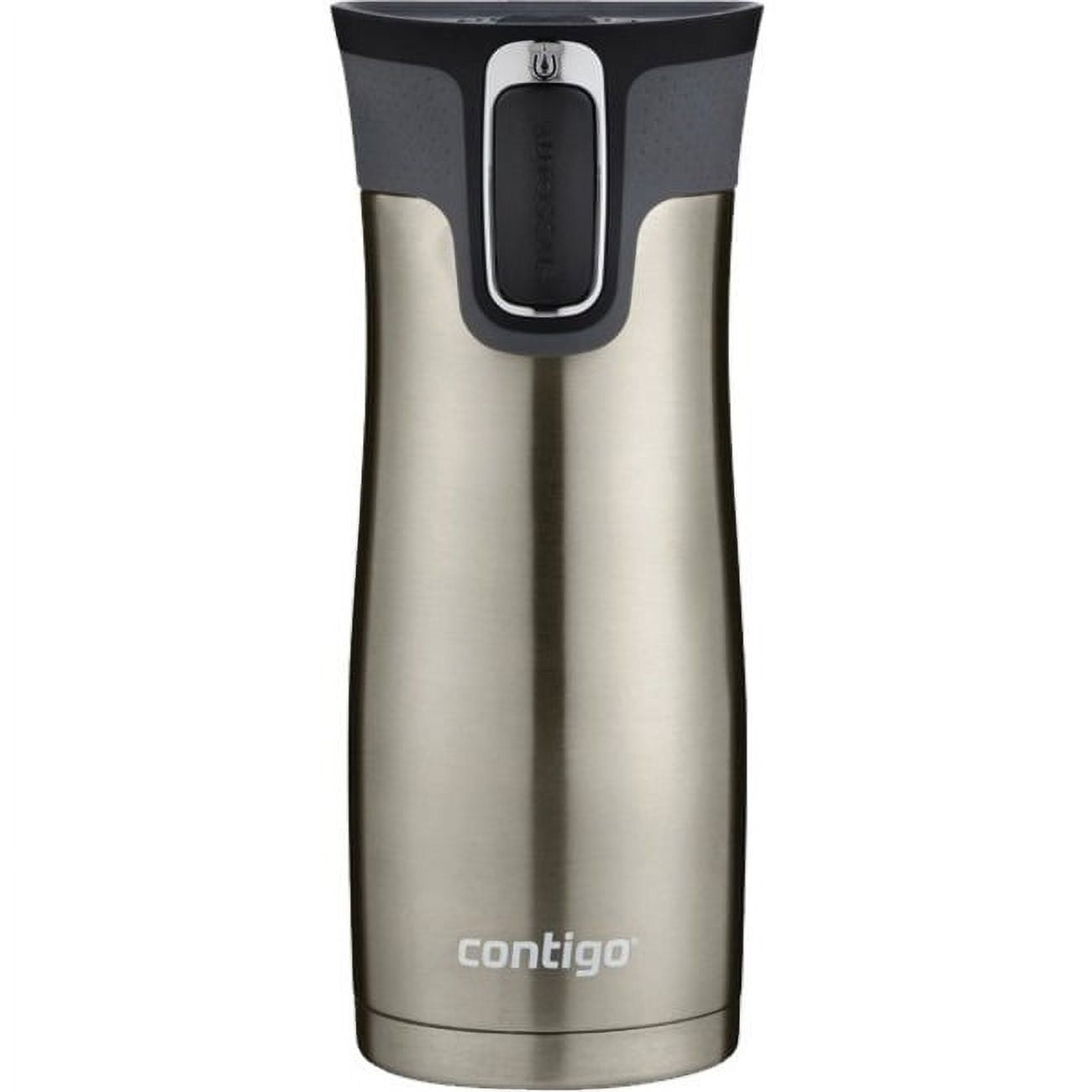 Contigo AUTOSEAL West Loop 2.0 Travel Mug, 16 oz., Stainless Steel with Black Button Edition-XTUM