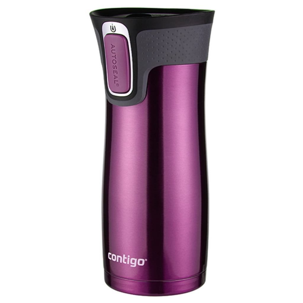 Contigo AUTOSEAL West Loop 2.0 Travel Mug, 16 oz., Stainless Steel with Black Button Edition-XTUM