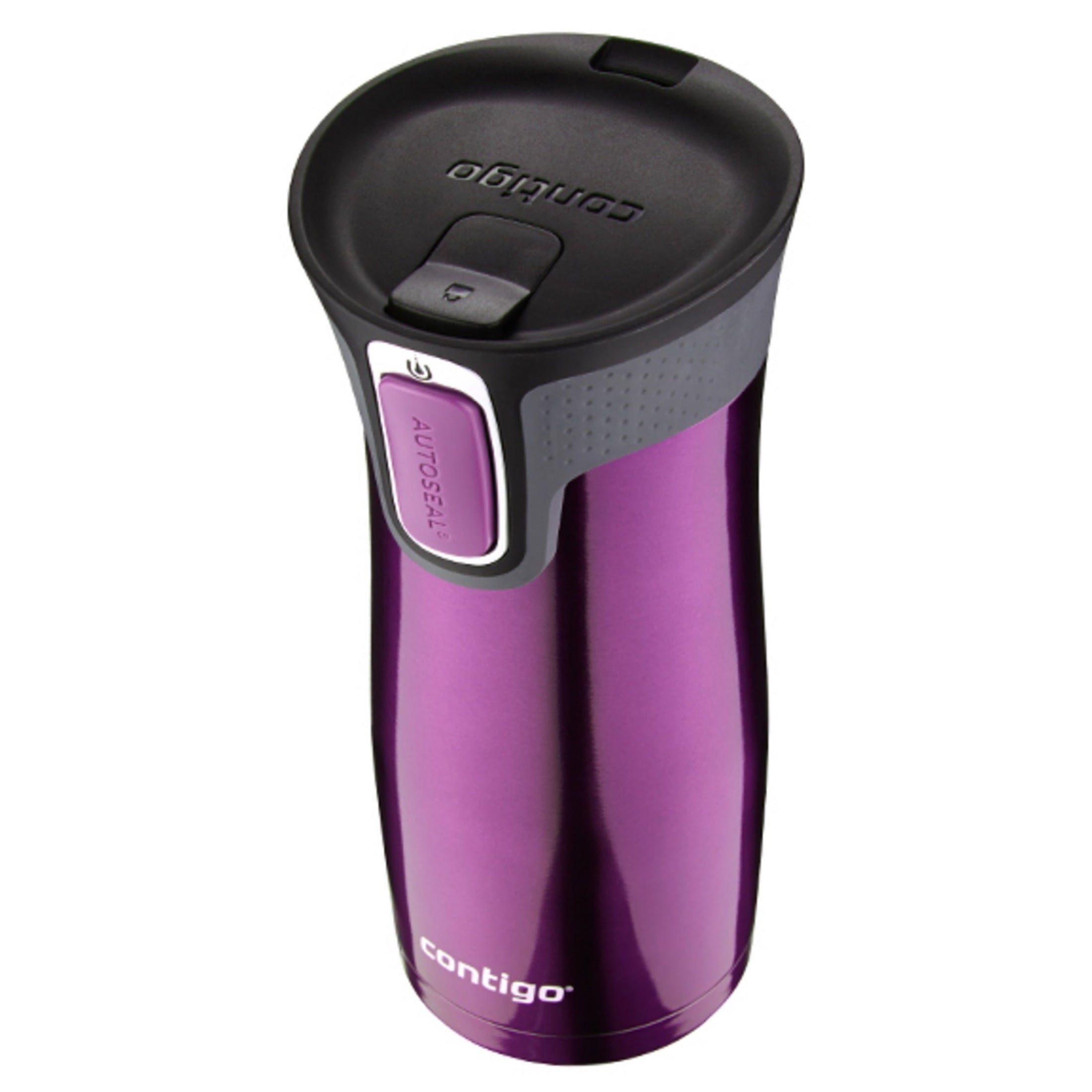 Contigo AUTOSEAL West Loop 2.0 Travel Mug, 16 oz., Stainless Steel with Black Button Edition-XTUM
