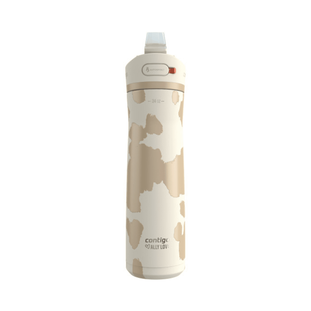 Contigo x Ally Love Ashland Chill 2.0 Stainless Steel Water Bottle with Autospout Lid, 24 oz, Oatmilk Edition-PR7L
