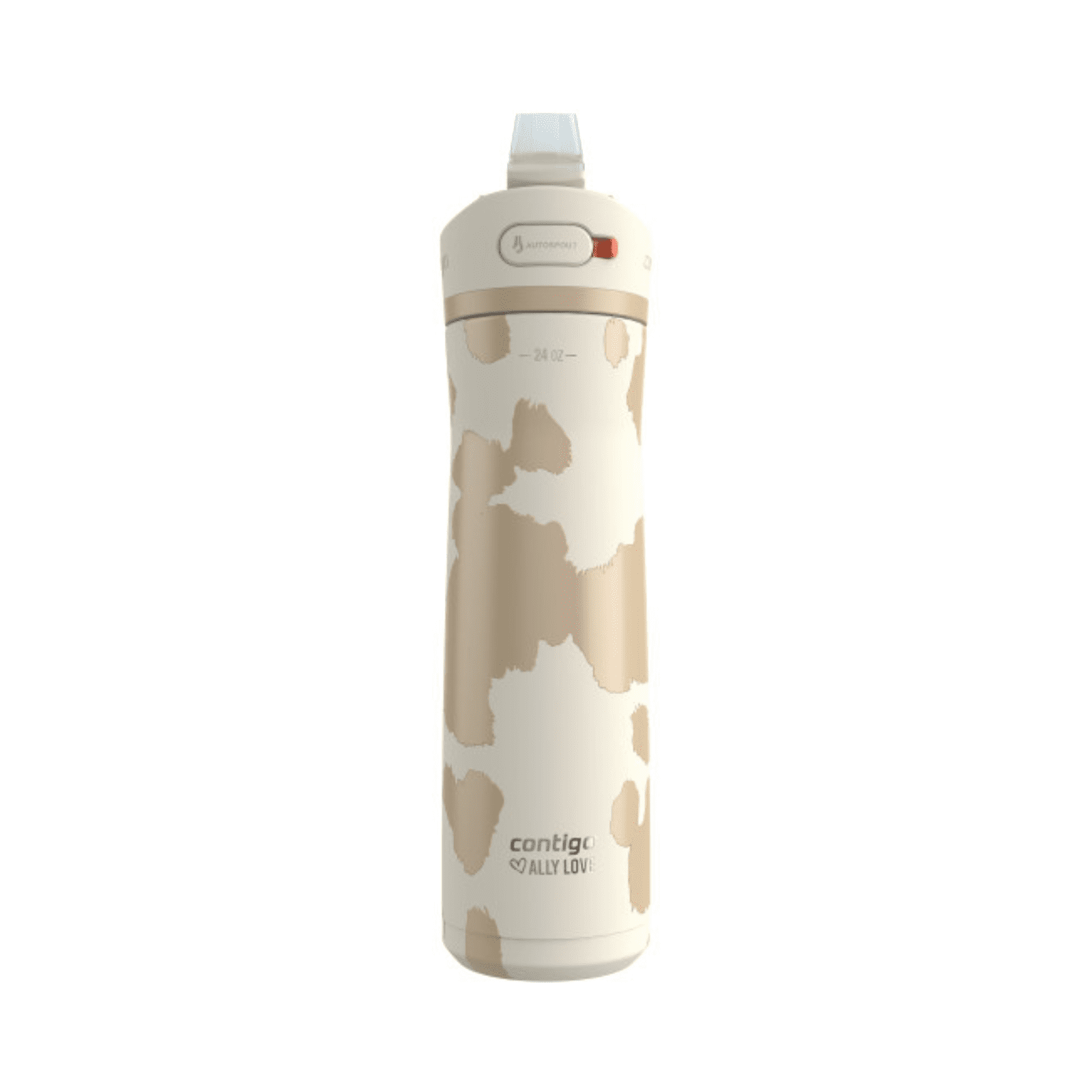 Contigo x Ally Love Ashland Chill 2.0 Stainless Steel Water Bottle with Autospout Lid, 24 oz, Oatmilk Edition-PR7L