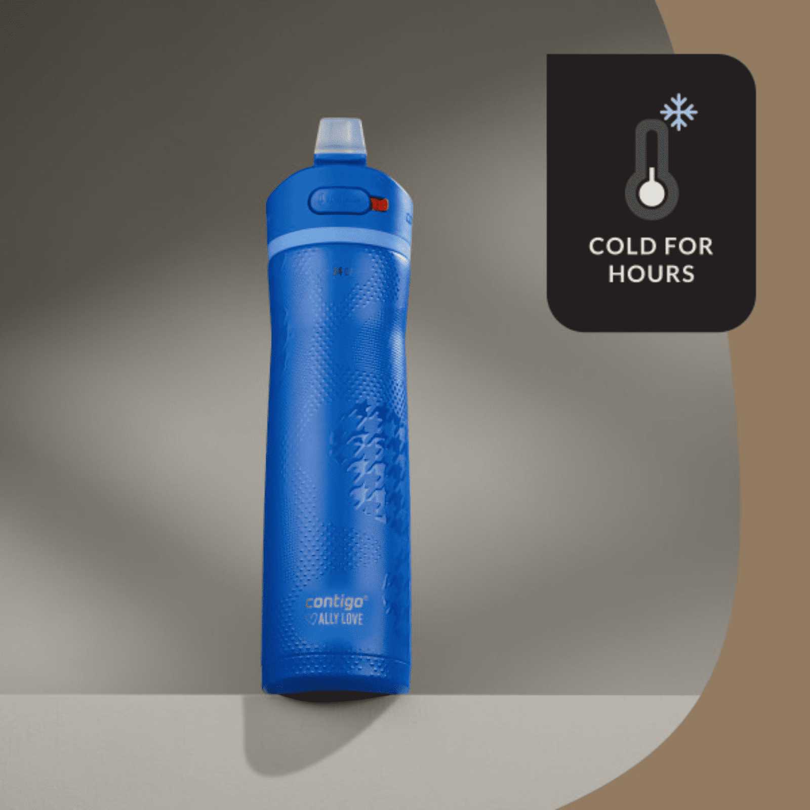 Contigo x Ally Love Ashland Chill 2.0 Stainless Steel Water Bottle with Autospout Lid, 24 oz, Oatmilk Edition-PR7L