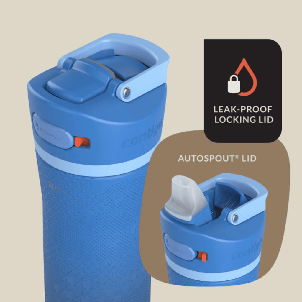 Contigo x Ally Love Ashland Chill 2.0 Stainless Steel Water Bottle with Autospout Lid, 24 oz, Oatmilk Edition-PR7L
