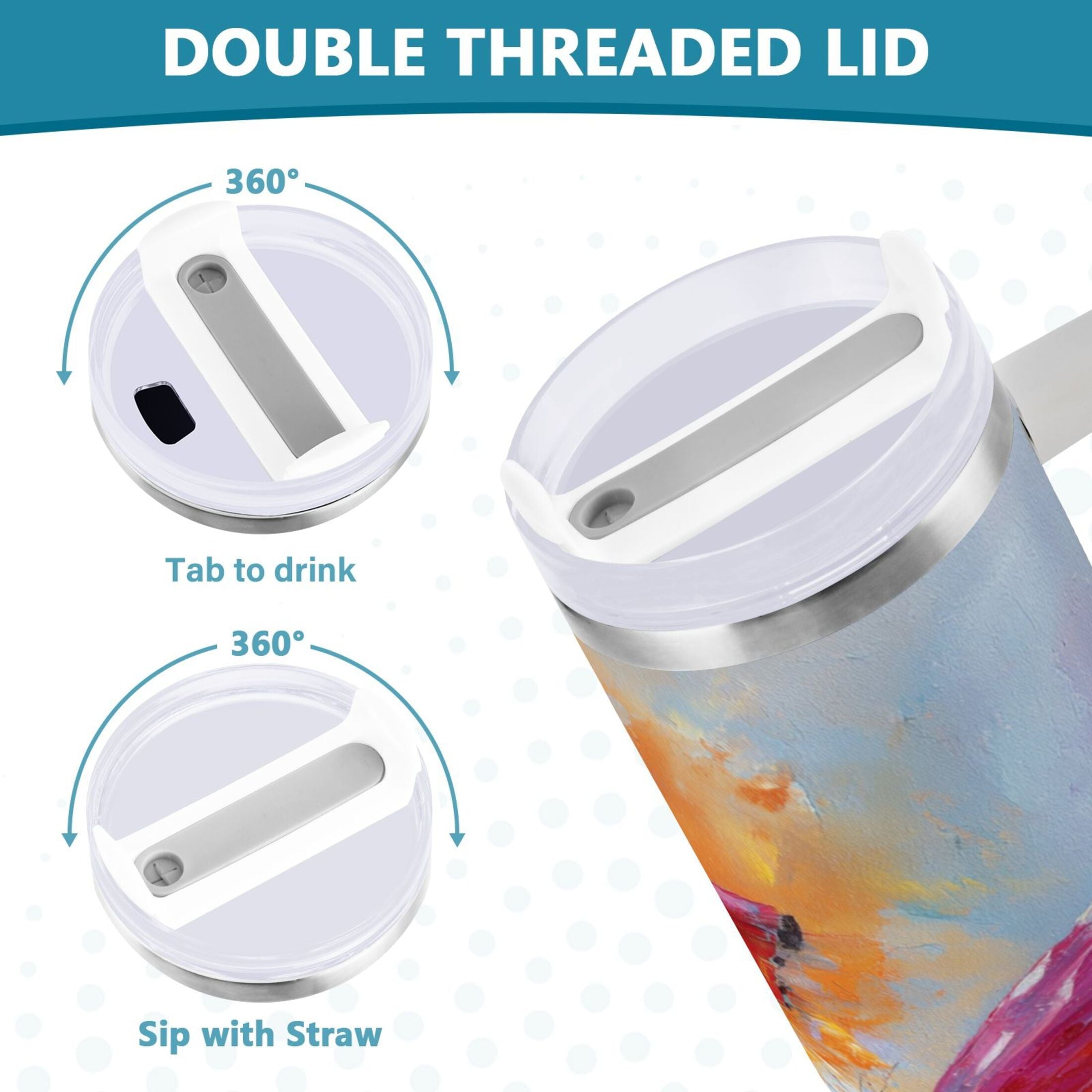 30 oz Insulated Stainless Steel Tumbler Double Wall Stainless Steel Tumbler with 2-Way Drinking Red and Orange Butterflies Edition-VPZQ