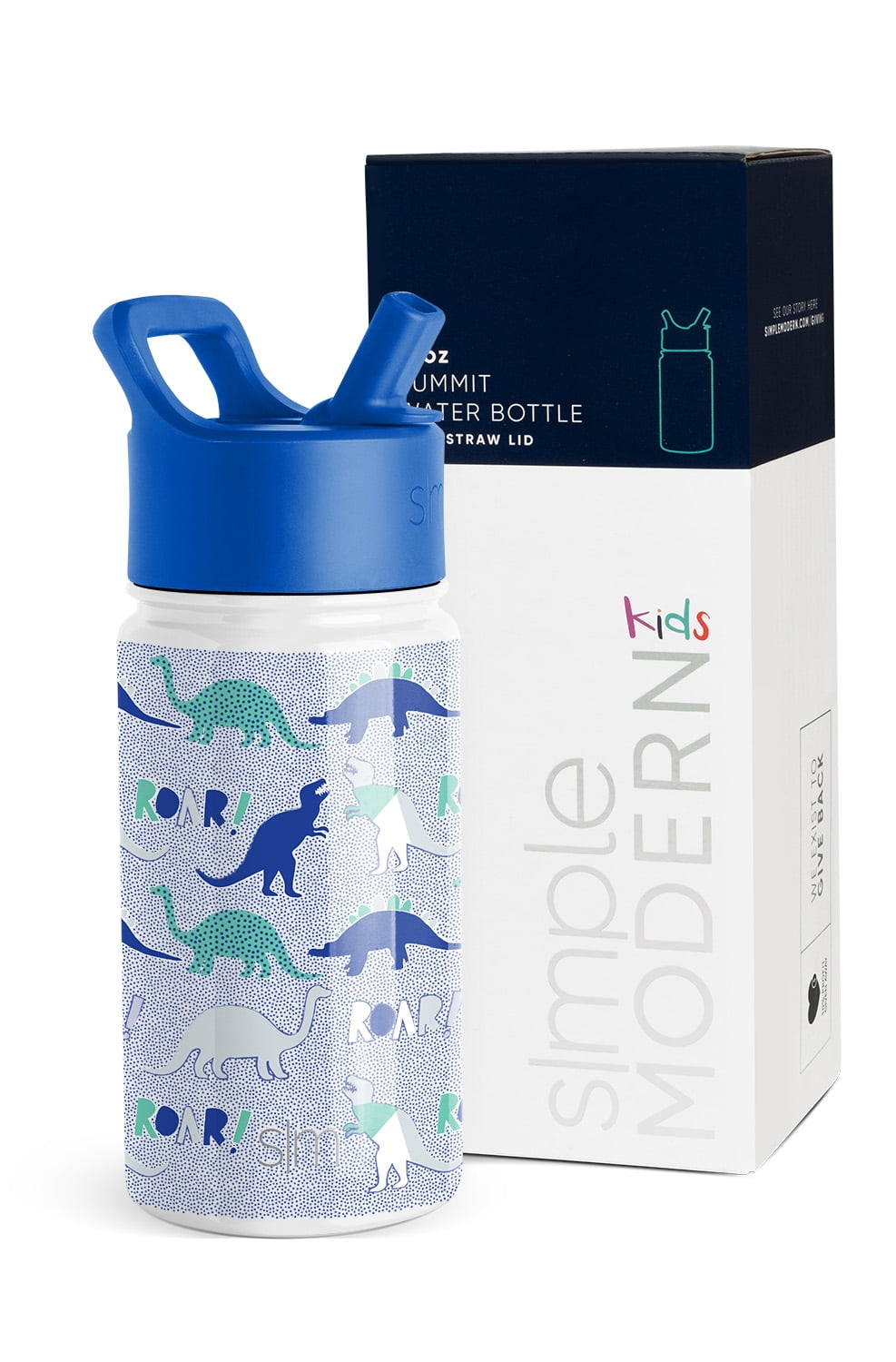 Simple Modern Summit Water Bottle Straw Lid Vacuum Insulated Stainless Steel Bottle | 14 fl oz Edition-B3X0