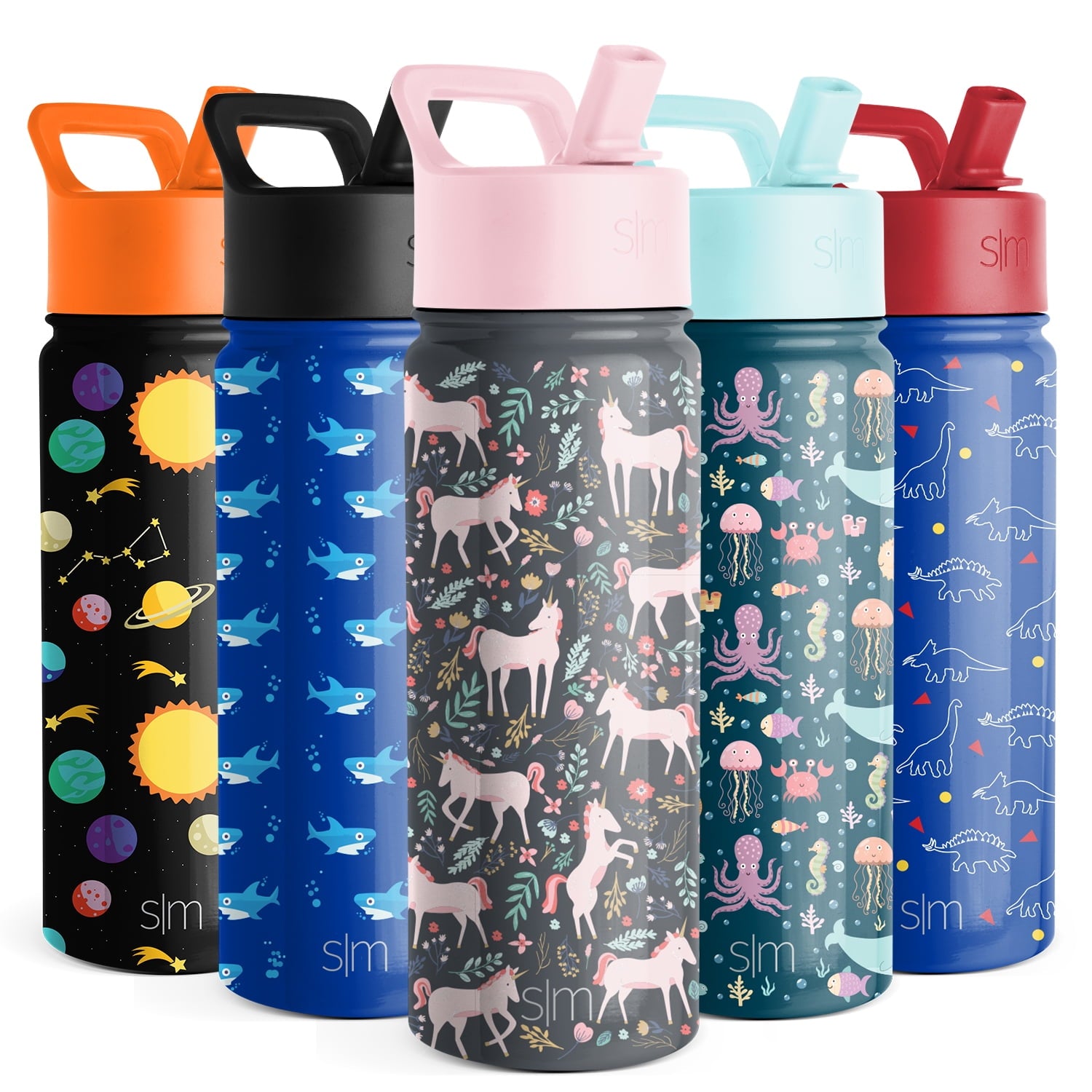 Simple Modern Summit Water Bottle Straw Lid Vacuum Insulated Stainless Steel Bottle | 14 fl oz Edition-B3X0