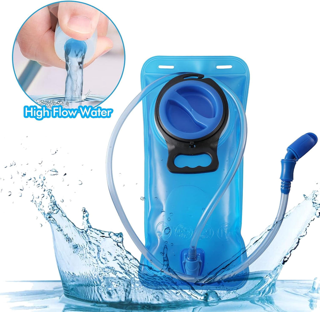 TAGVO Hydration Bladder 2 Liter BPA Free 70oz + Cleaning Brushes Kit, Leakproof Water Bladder Travel Reservoir Hydration Bag, Easy Cleaning by 3 Brushes and Air Drying by Collapsible Frame Edition-SAYN