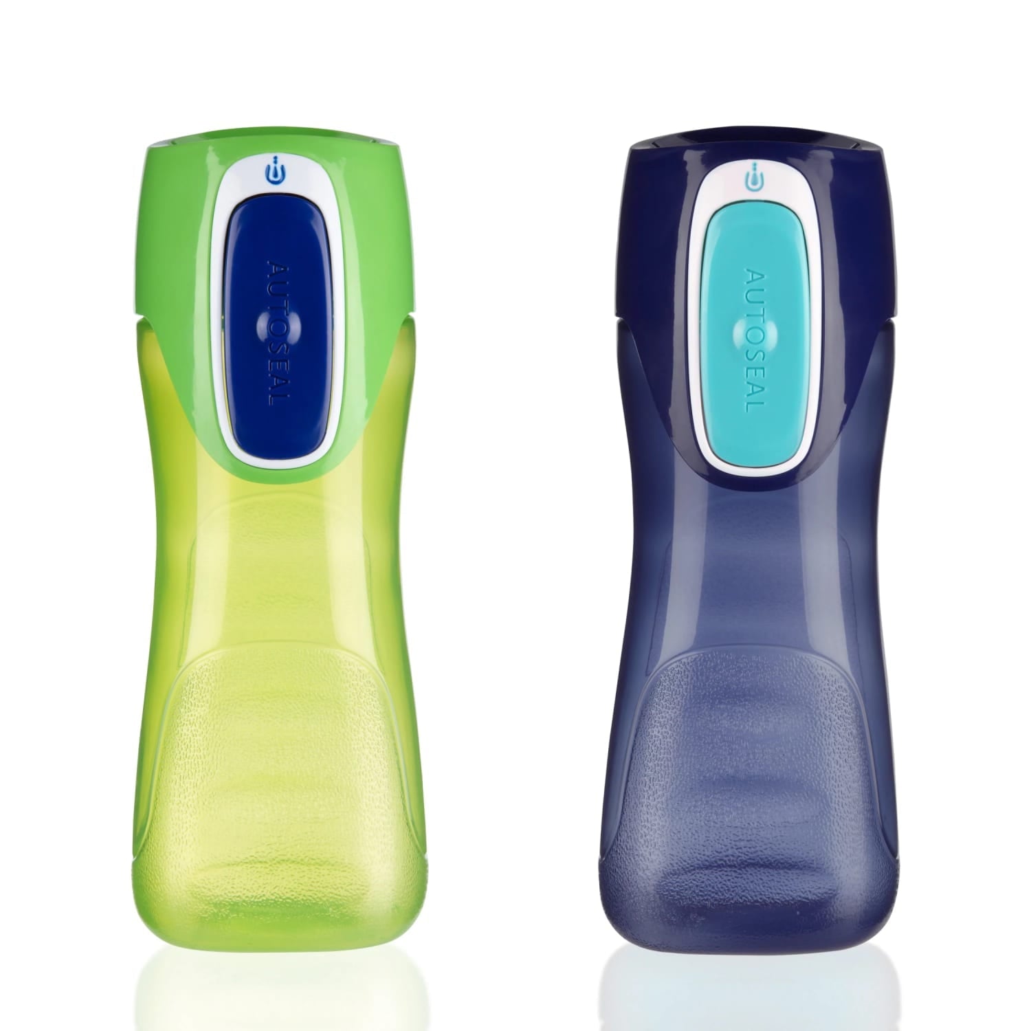Contigo Kids Trekker Water Bottle with AUTOSEAL Lid Navy Blue and Granny Smith Green, 14 fl oz., 2-pack Edition-1P9S