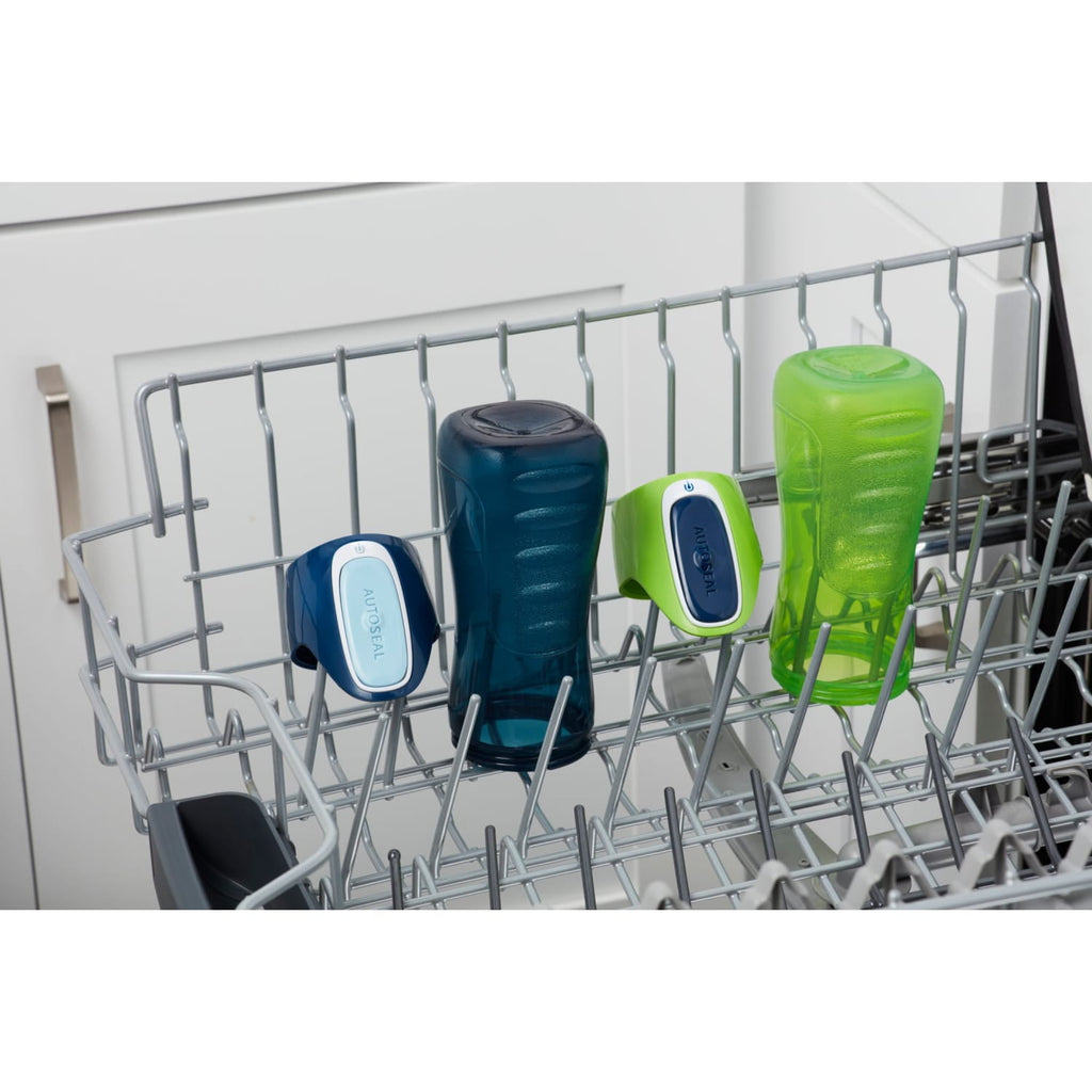 Contigo Kids Trekker Water Bottle with AUTOSEAL Lid Navy Blue and Granny Smith Green, 14 fl oz., 2-pack Edition-1P9S