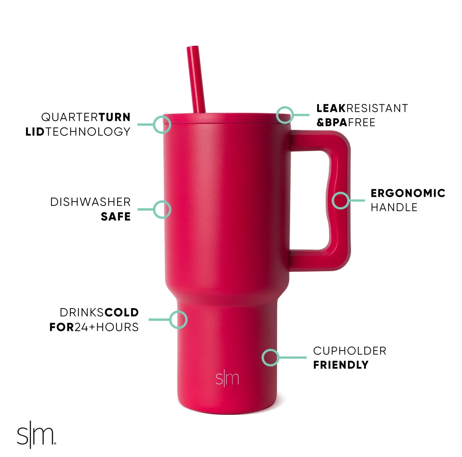 Simple Modern 30 fl oz Insulated Stainless Steel Trek Tumbler with Straw Lid | Seaglass Sage and Cream Checkmate Edition-16A6