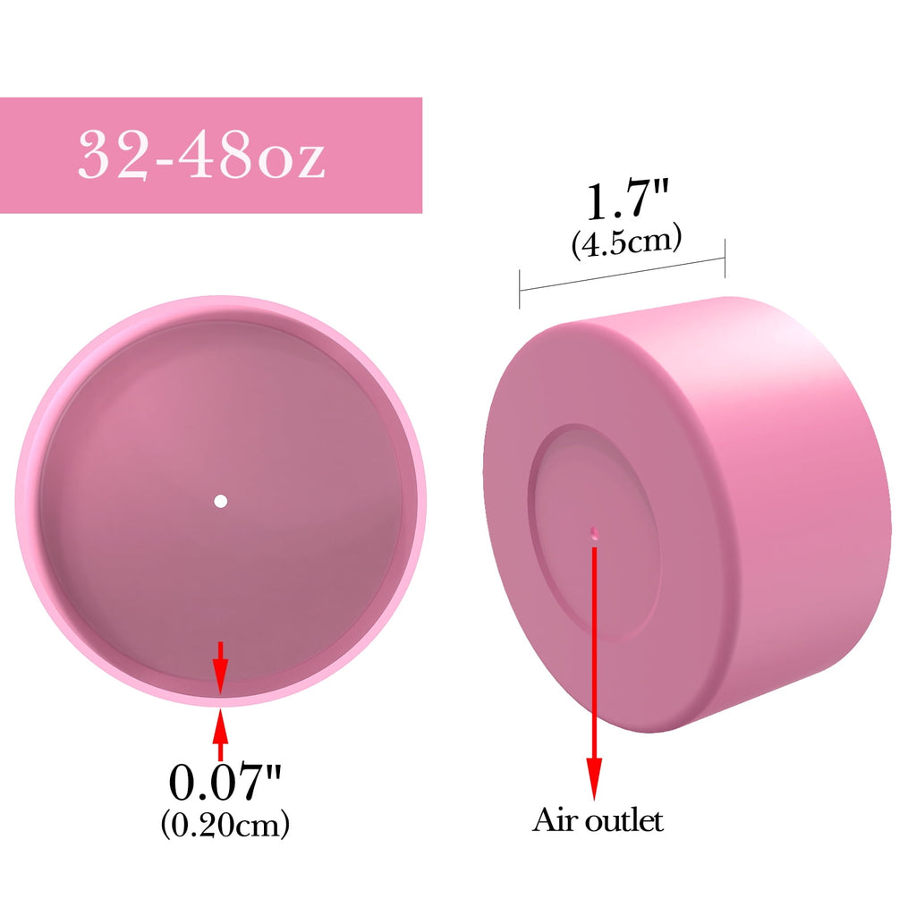 Linkidea 2 Pack Water Bottle Boot Compatible with Nalgene Sustain Wide Mouth 32oz/48oz, Narrow Mouth 32oz, Silicone Anti-Slip Bottle Bottom Bumper Protector (Light Pink) Edition-YEZO