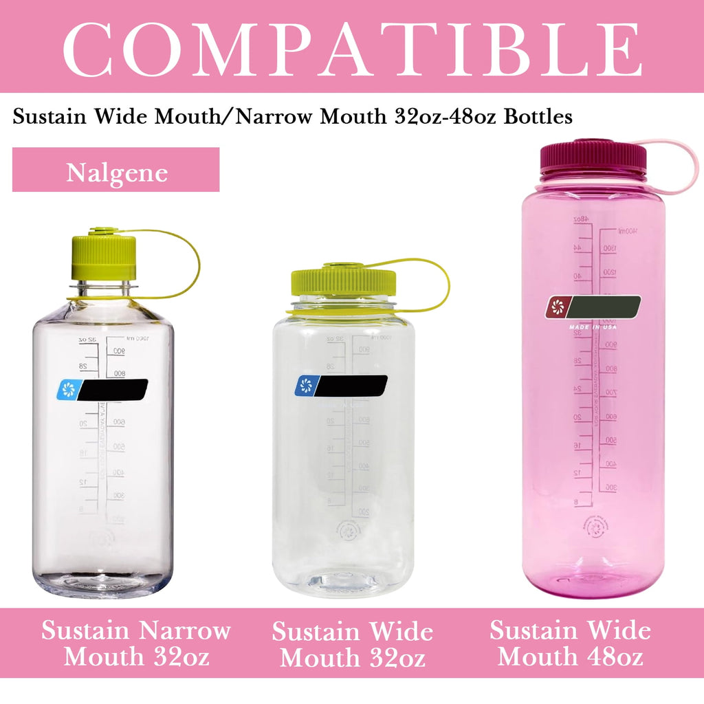 Linkidea 2 Pack Water Bottle Boot Compatible with Nalgene Sustain Wide Mouth 32oz/48oz, Narrow Mouth 32oz, Silicone Anti-Slip Bottle Bottom Bumper Protector (Light Pink) Edition-YEZO