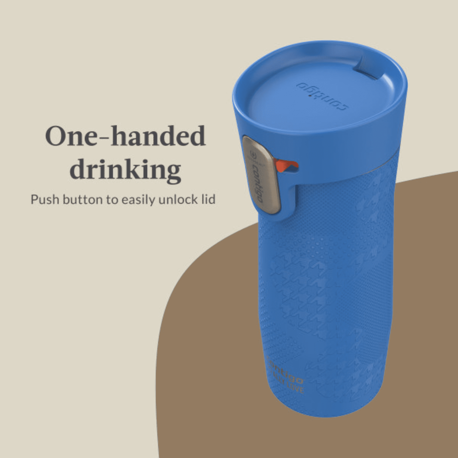 Contigo x Ally Love Autoseal West Loop Vacuum-Insulated Stainless Steel Travel Mug with Easy-Clean Lid, 16 oz, Stellar Jay Edition-8MFZ