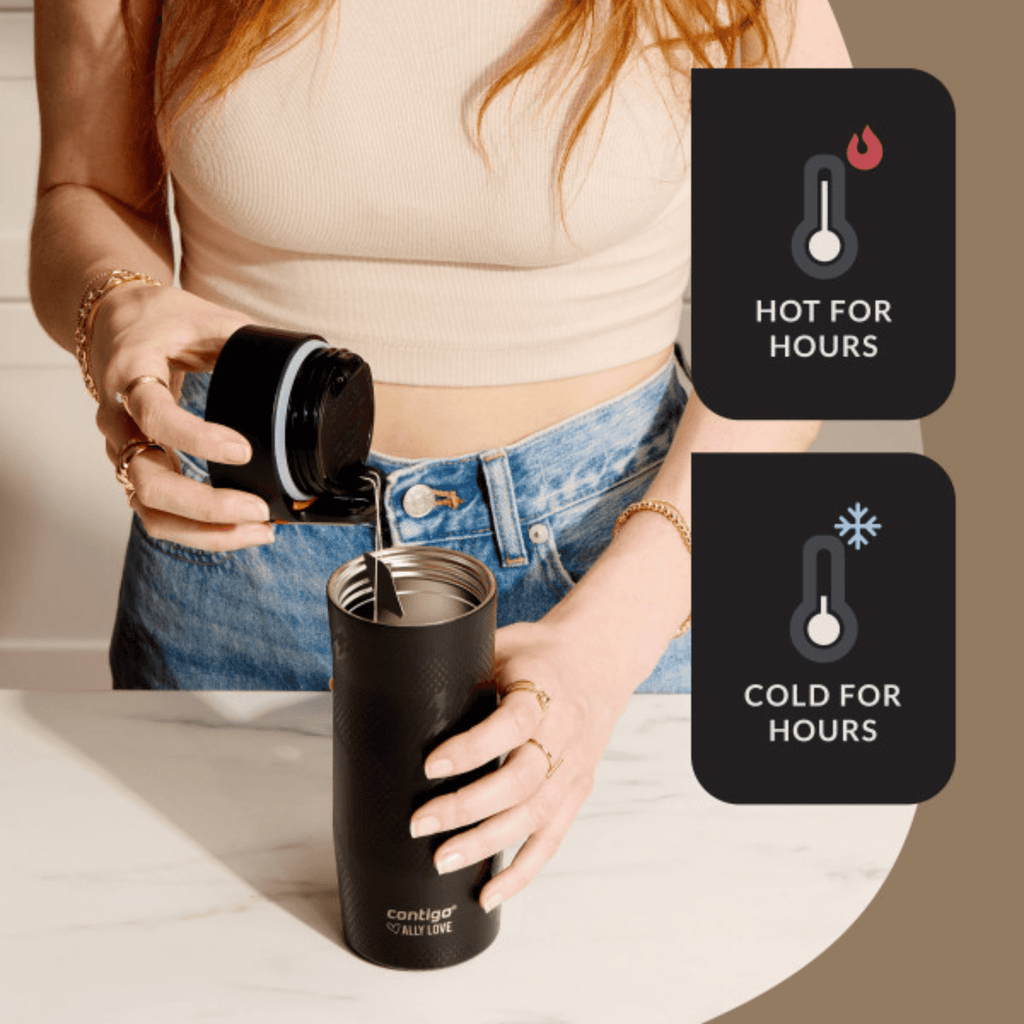 Contigo x Ally Love Autoseal West Loop Vacuum-Insulated Stainless Steel Travel Mug with Easy-Clean Lid, 16 oz, Stellar Jay Edition-8MFZ