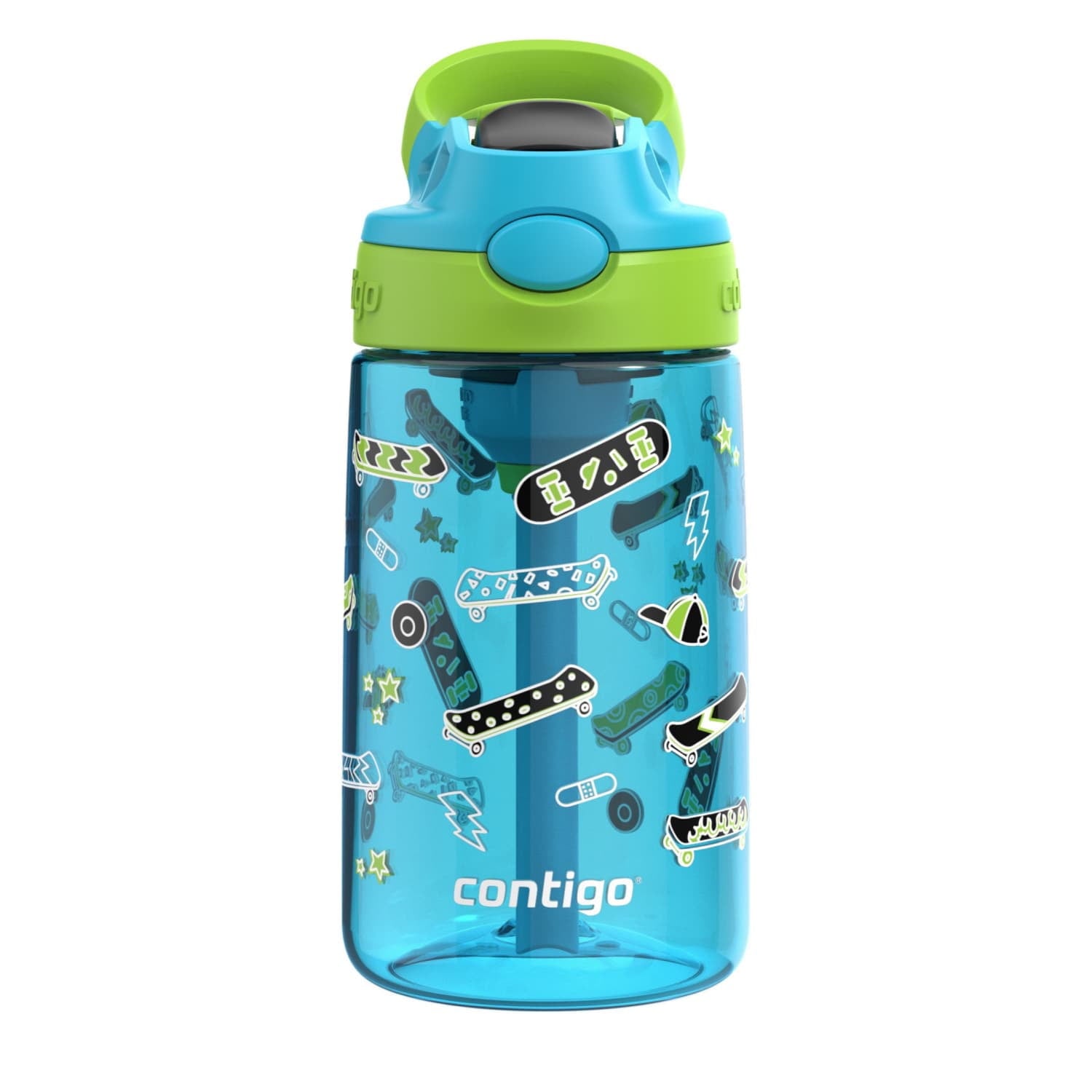 Contigo Aubrey Leak-Proof Spill-Proof Water Bottle, Blue, 14 oz. Edition-O8BM