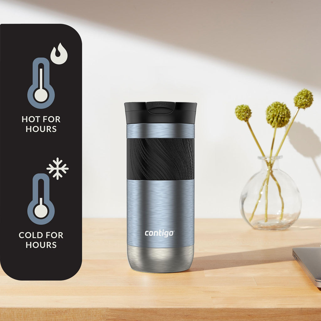 Contigo Byron 2.0 Stainless Steel Travel Mug with SNAPSEAL Lid and Grip, 16oz. Edition-2PEK