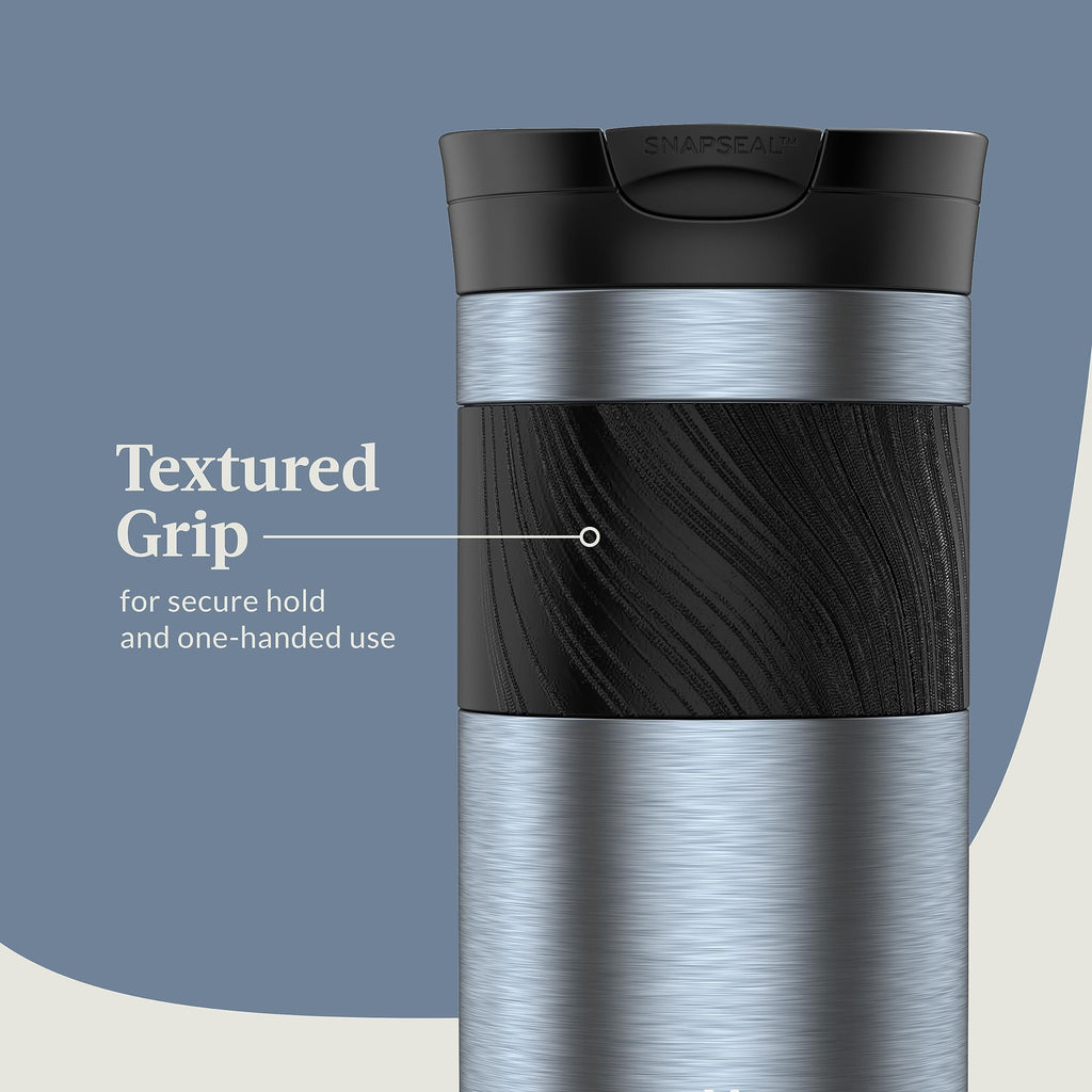 Contigo Byron 2.0 Stainless Steel Travel Mug with SNAPSEAL Lid and Grip, 16oz. Edition-2PEK