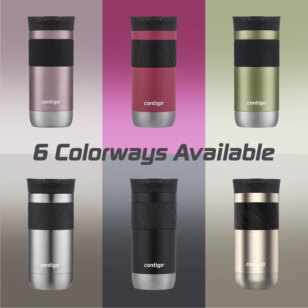 Contigo Byron 2.0 Stainless Steel Travel Mug with SNAPSEAL Lid and Grip, 16oz. Edition-2PEK