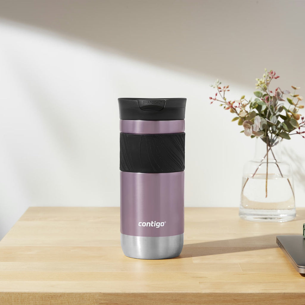 Contigo Byron 2.0 Stainless Steel Travel Mug with SNAPSEAL Lid and Grip, 16oz. Edition-2PEK