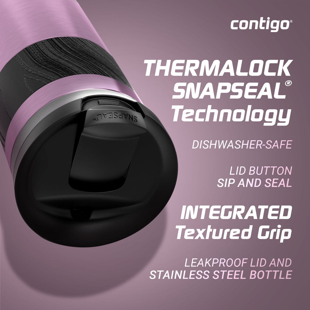 Contigo Byron 2.0 Stainless Steel Travel Mug with SNAPSEAL Lid and Grip, 16oz. Edition-2PEK