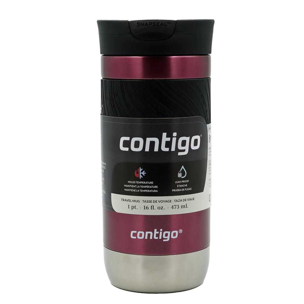 Contigo Byron 2.0 Stainless Steel Travel Mug with SNAPSEAL Lid and Grip, 16oz. Edition-2PEK