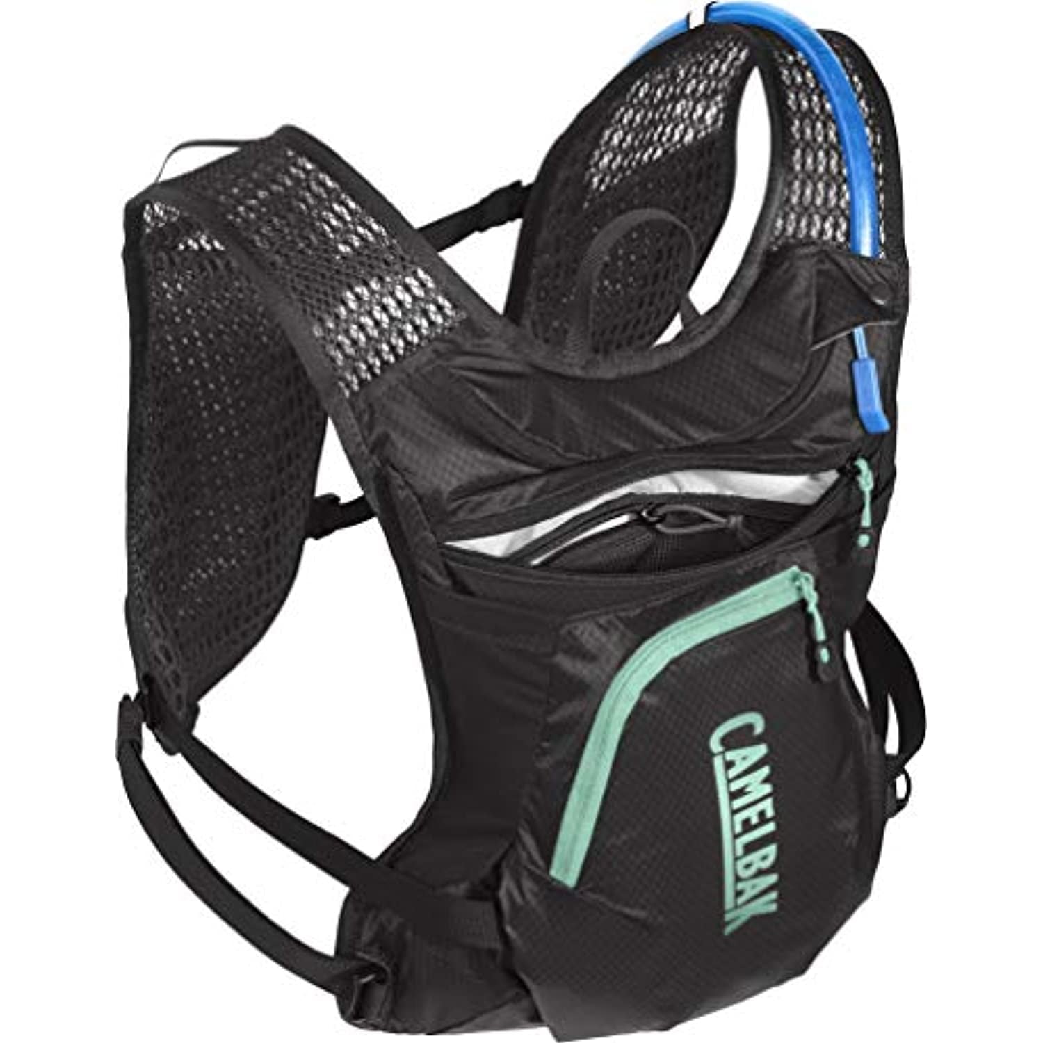 CamelBak Women's Chase Bike Vest 50oz - Hydration Vest - Easy Access Pockets, Black/Mint Edition-GRSS