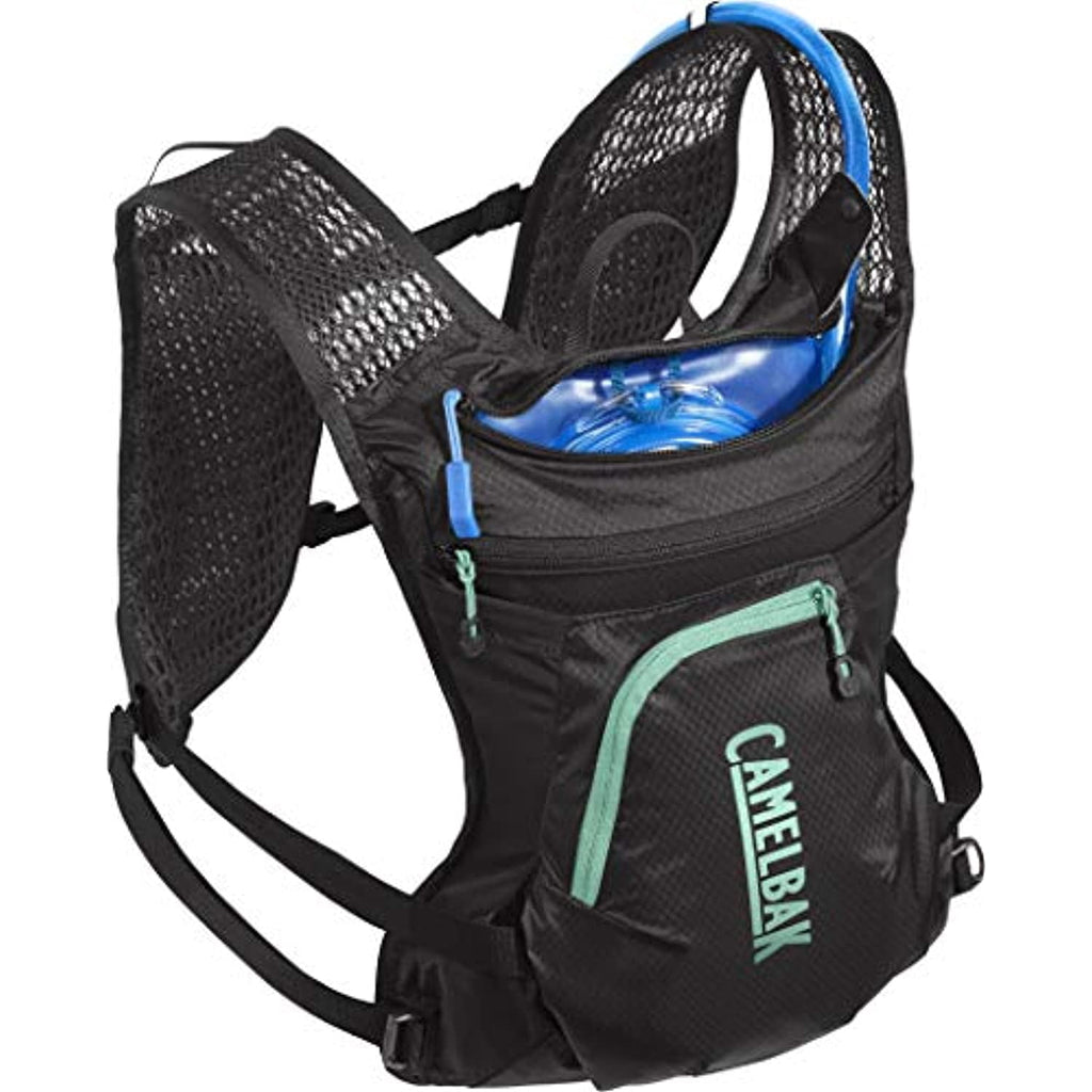 CamelBak Women's Chase Bike Vest 50oz - Hydration Vest - Easy Access Pockets, Black/Mint Edition-GRSS
