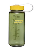 Nalgene 16oz Wide Mouth Water Bottle BPA-Free USA Made, Oil Green + Freesia Edition-EIZX