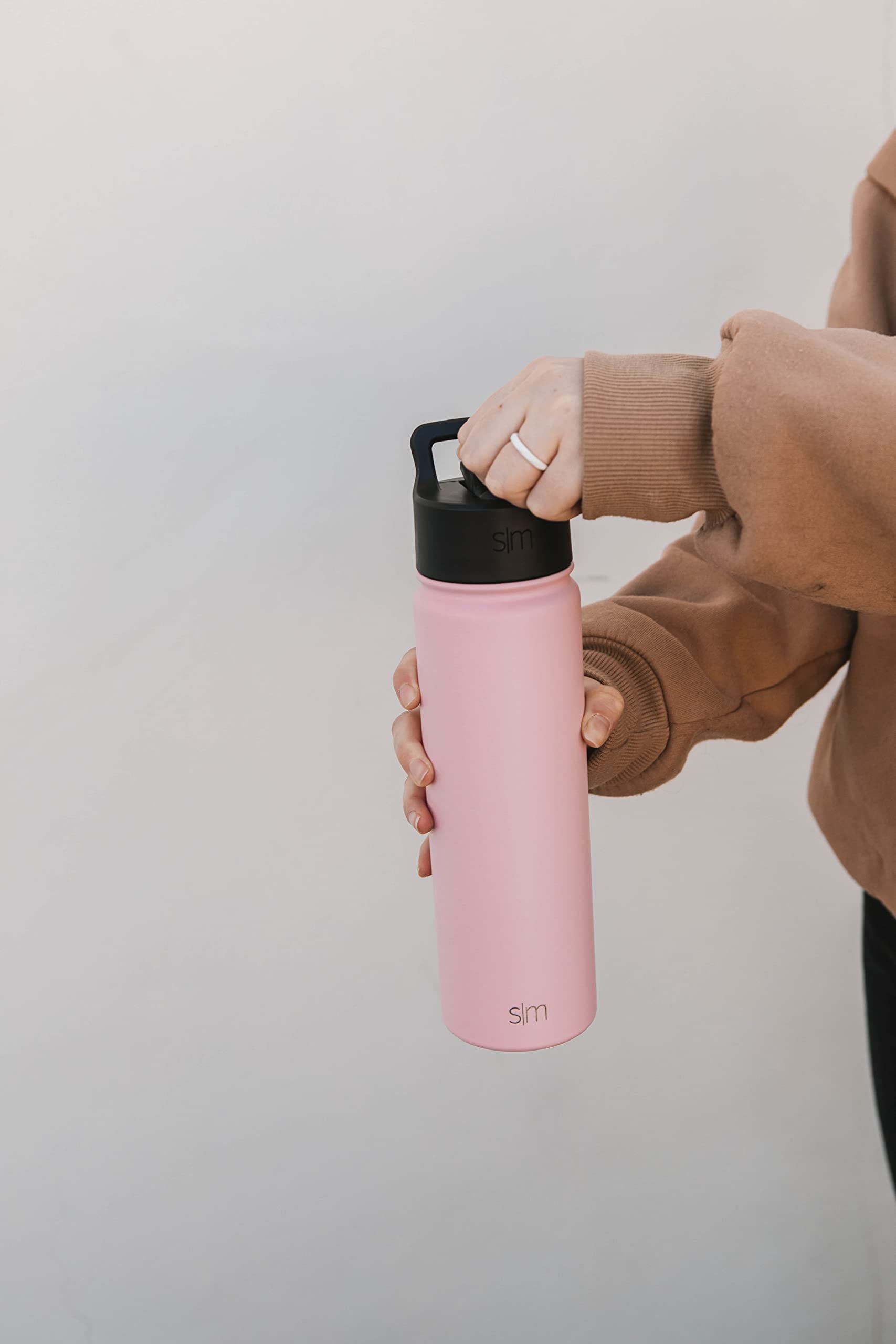 Simple Modern Kids Water Bottle with Straw Lid Vacuum Insulated Stainless Steel Metal Thermos Bottles | Reusable Leak Proof BPA-Free Flask for School | Summit Collection | 18oz, Checkmate Edition-Y7U4