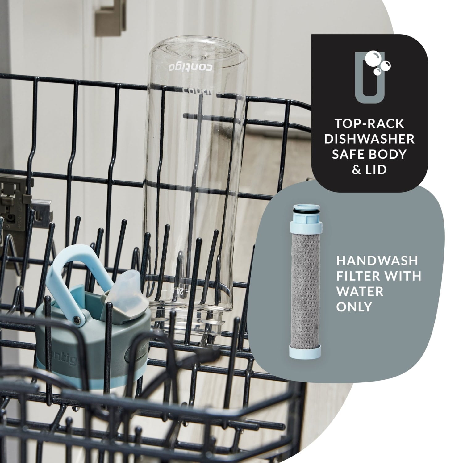 Contigo 24 oz. Wells Plastic Filter Water Bottle - Salt Edition-F1JW