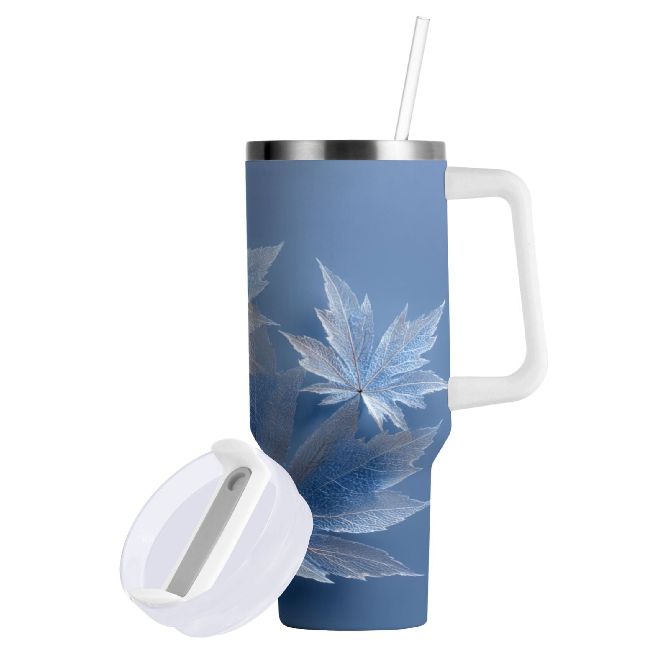 30 oz Insulated Stainless Steel Tumbler Double Wall Stainless Steel Tumbler with 2-Way Drinking Glass Mapleleaves Edition-KH36