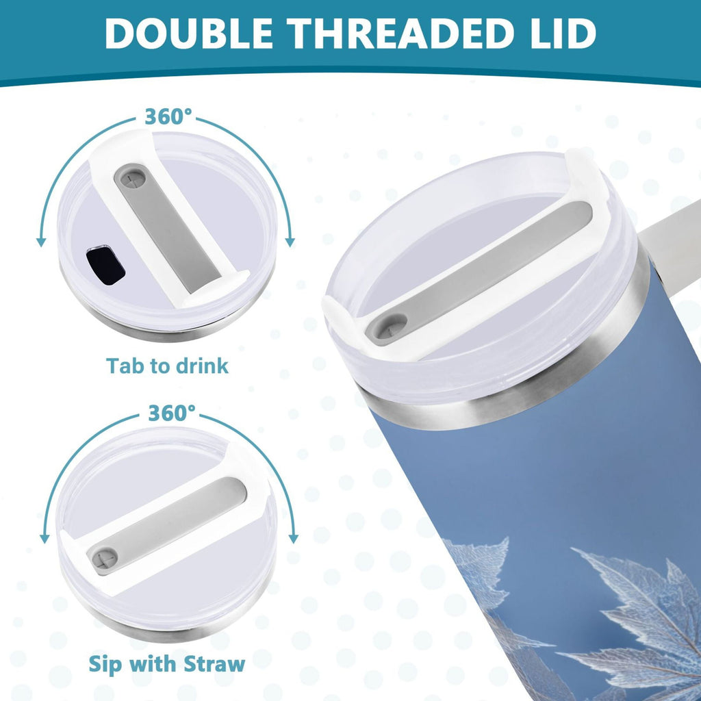 30 oz Insulated Stainless Steel Tumbler Double Wall Stainless Steel Tumbler with 2-Way Drinking Glass Mapleleaves Edition-KH36