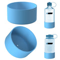 Linkidea 2 Pack Water Bottle Boot Compatible with Nalgene Sustain Wide Mouth 32oz/48oz, Narrow Mouth 32oz, Silicone Anti-Slip Bottle Bottom Bumper Protector (Blue) Edition-WUZV