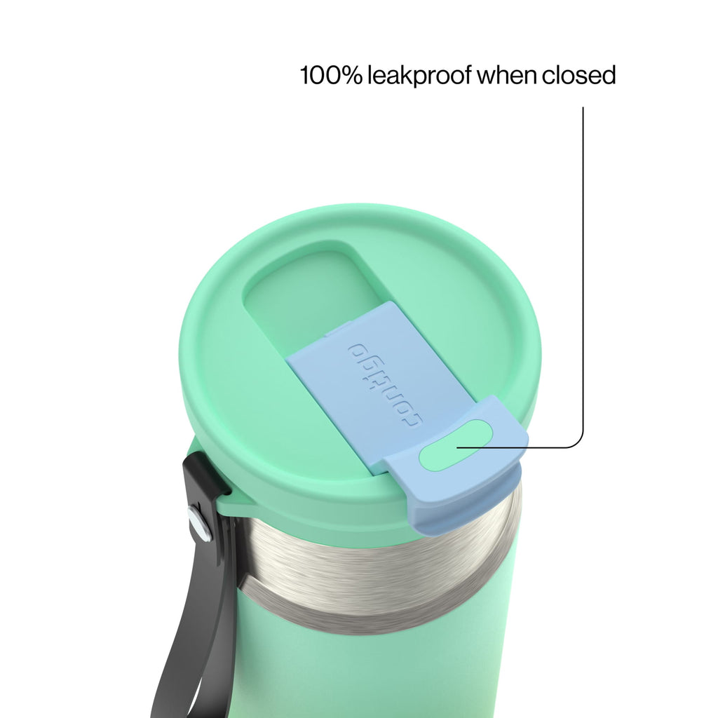 Contigo DualSip 16 oz Compact Leakproof Insulated Water Bottle with 2-Way Lid Edition-4PCB