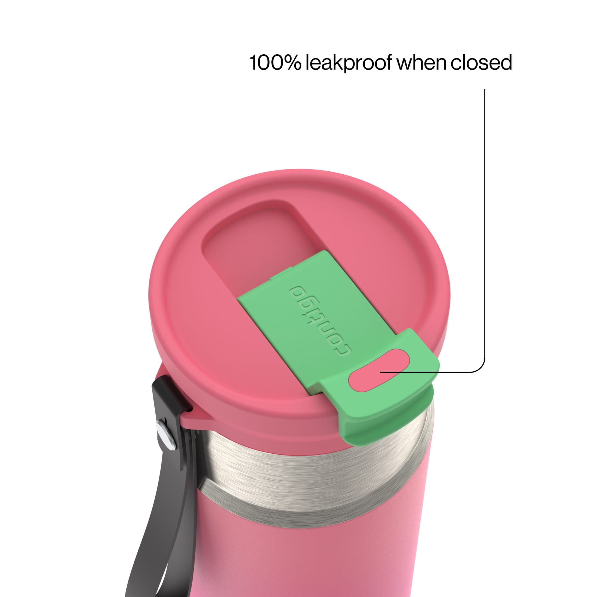 Contigo DualSip 16 oz Compact Leakproof Insulated Water Bottle with 2-Way Lid Edition-4PCB