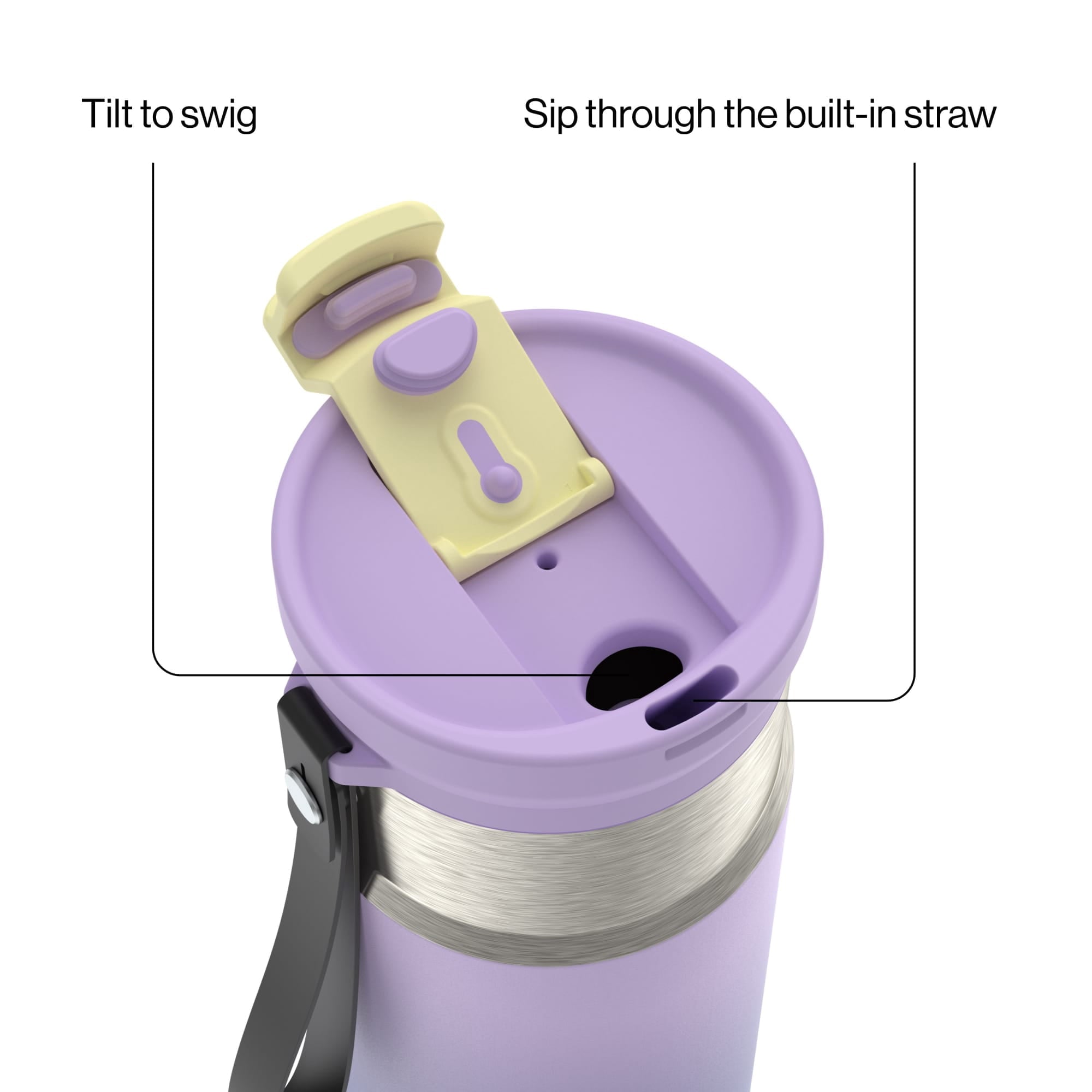 Contigo DualSip 16 oz Compact Leakproof Insulated Water Bottle with 2-Way Lid Edition-4PCB